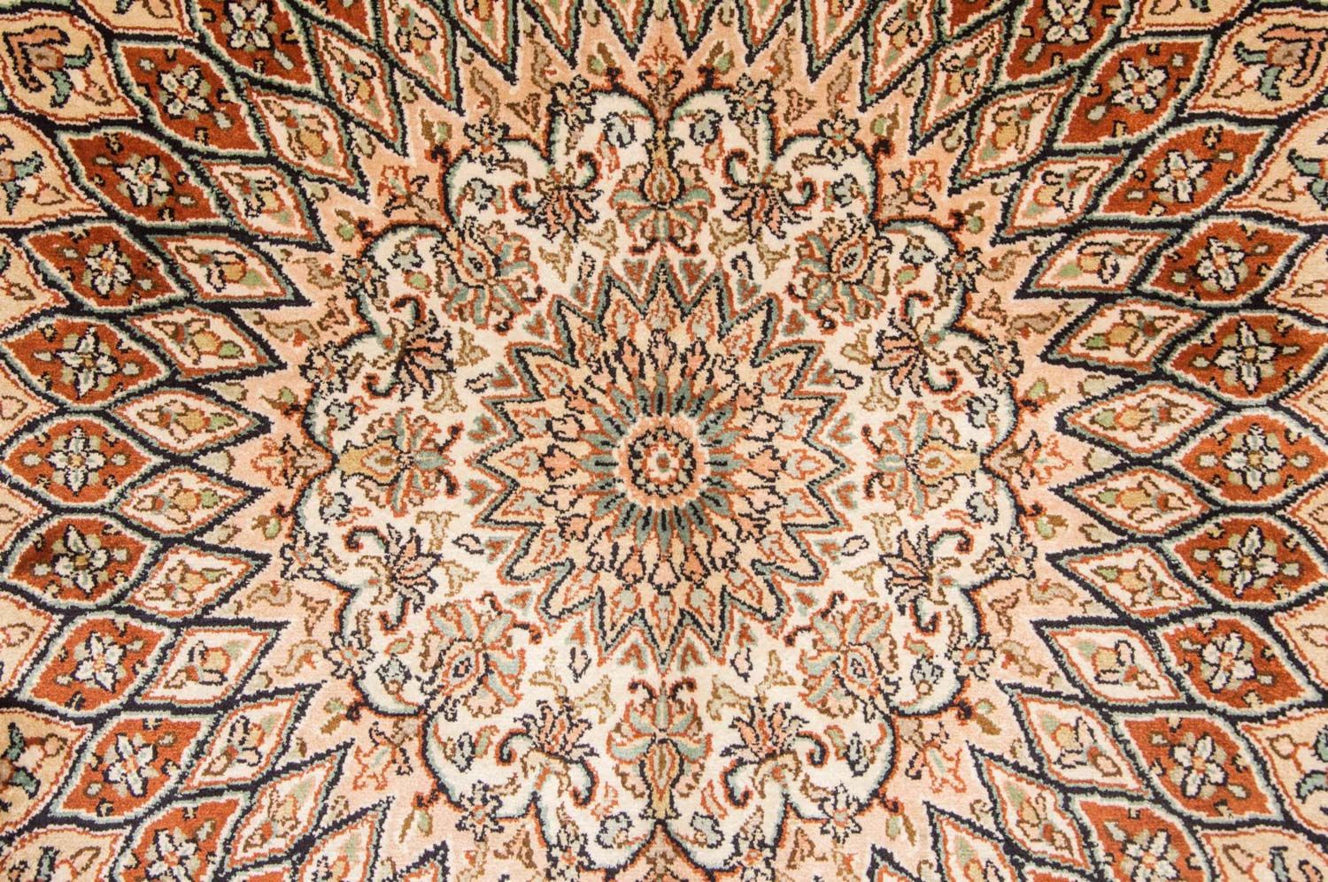 Alfombra de seda - Seda de Cachemira - 194 x 120 cm - multicolor