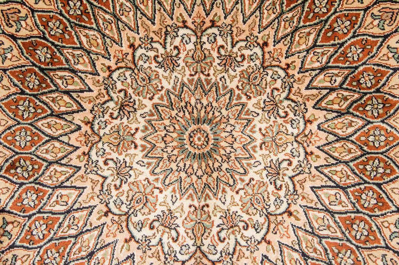 Alfombra de seda - Seda de Cachemira - 194 x 120 cm - multicolor