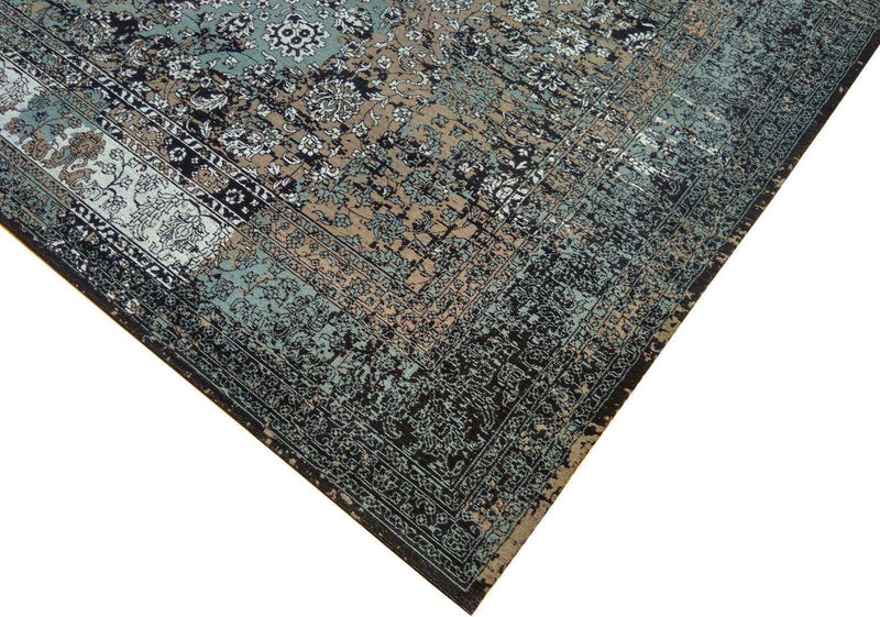 Alfombra de pasillo Alfombra Vintage - 300 x 80 cm - azul