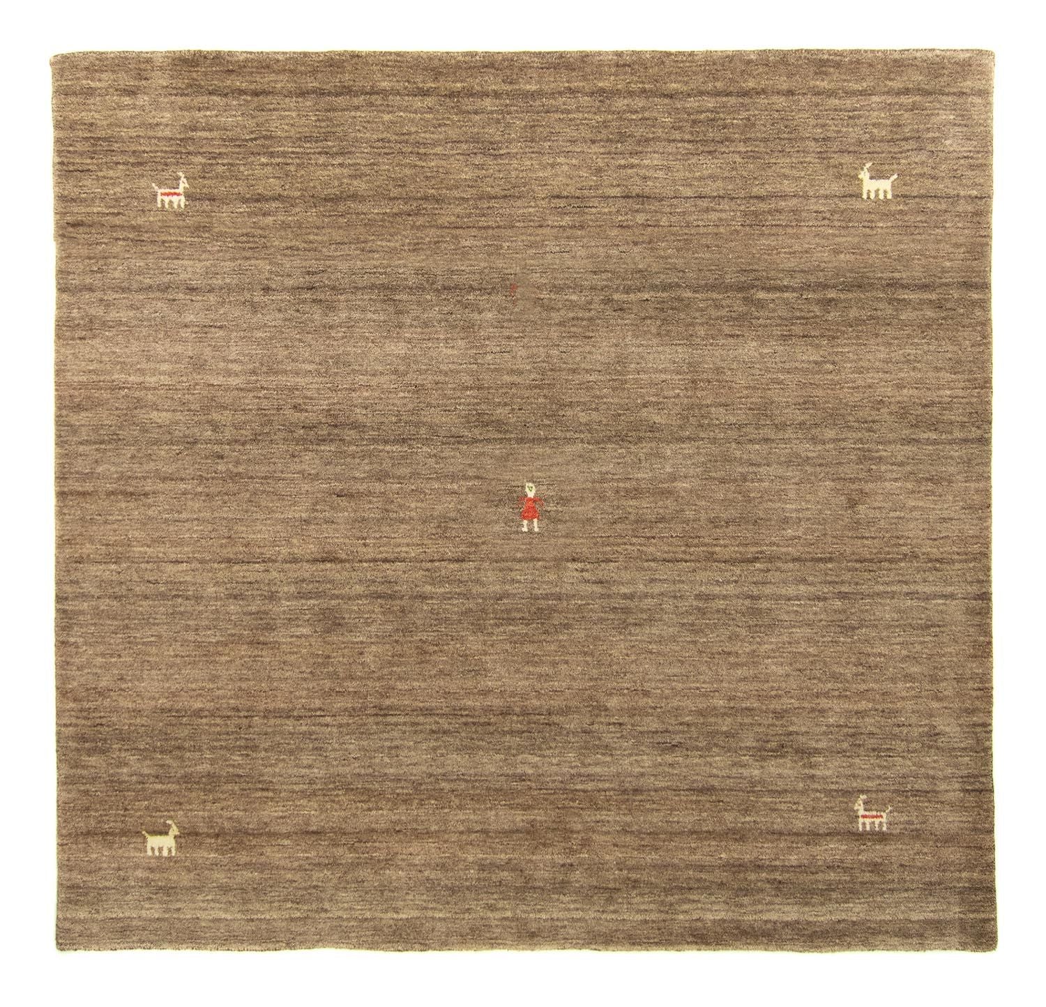 Alfombra Gabbeh - Indus redondo  - 250 x 250 cm - marrón