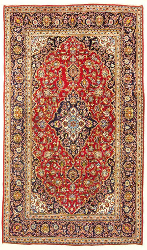 Alfombra persa - Keshan - 338 x 199 cm - rojo