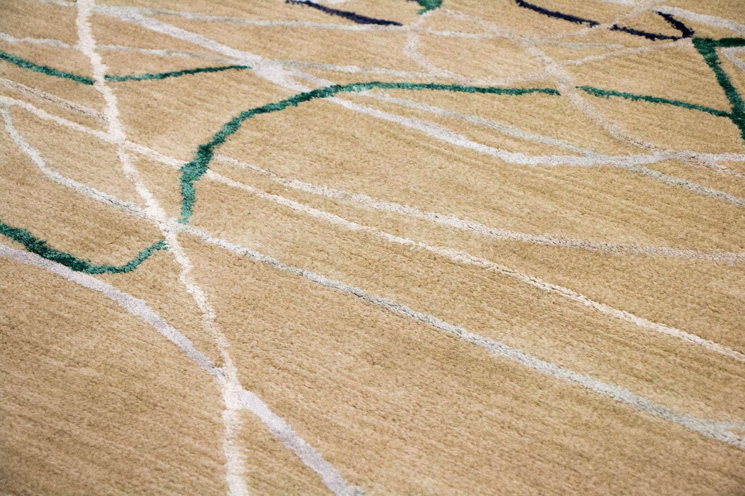 Alfombra de diseño - 242 x 153 cm - beige