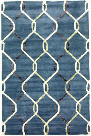 Alfombra de diseño - 240 x 153 cm - azul