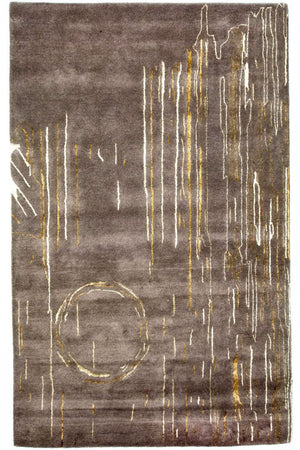 Alfombra de diseño - 242 x 151 cm - marrón