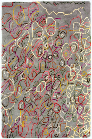 Alfombra de diseño - 241 x 153 cm - multicolor