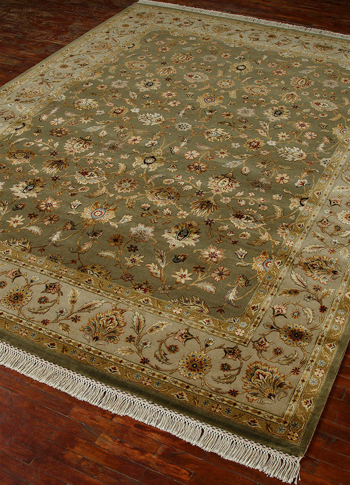 Alfombra de pasillo Alfombra de lana - 300 x 75 cm - verde