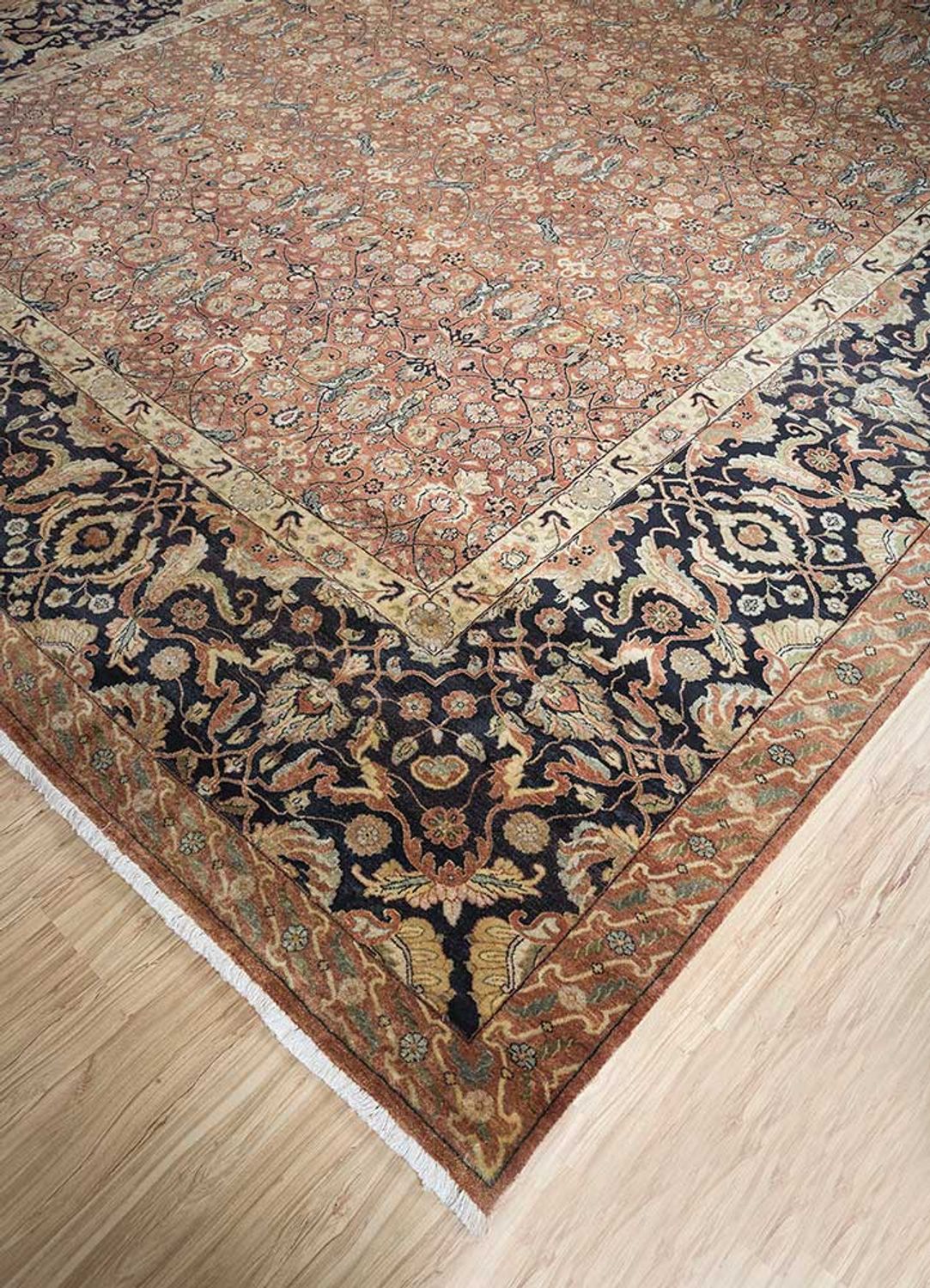 Alfombra oriental - 450 x 360 cm - marrón