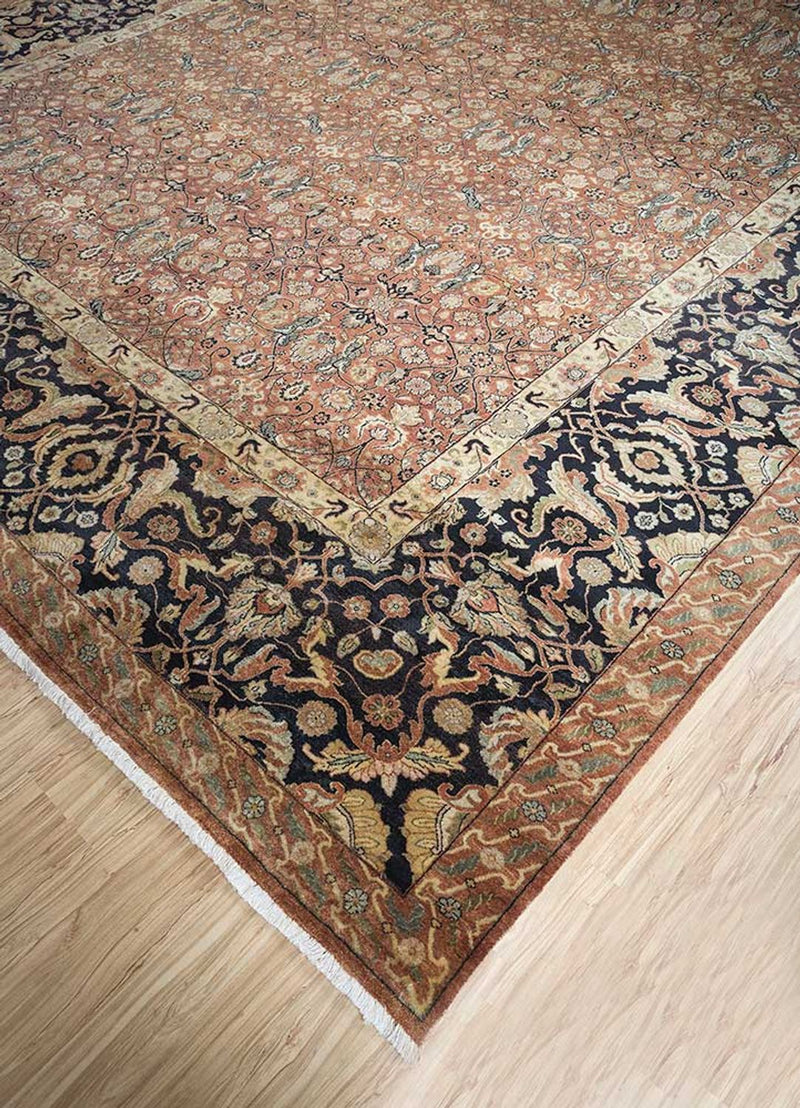 Alfombra oriental - 450 x 360 cm - marrón