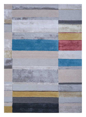 Alfombra de lana - 270 x 180 cm - plata
