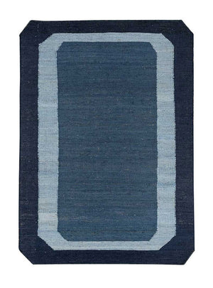 Alfombra de sisal forma especial  - 270 x 180 cm - azul