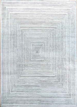Alfombra de viscosa - 420 x 300 cm - crema