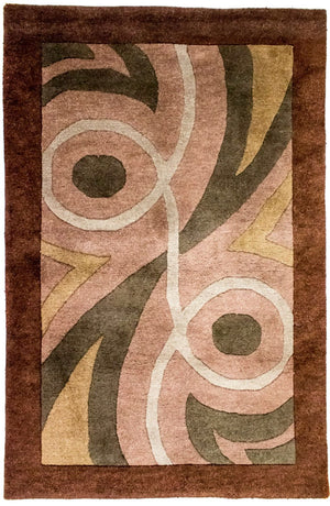 Alfombra de Nepal - 178 x 119 cm - marrón