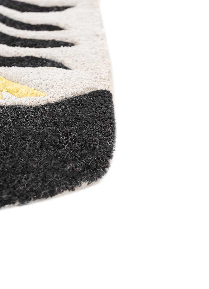Alfombra para niños forma especial  - 215 x 90 cm - blanco y negro