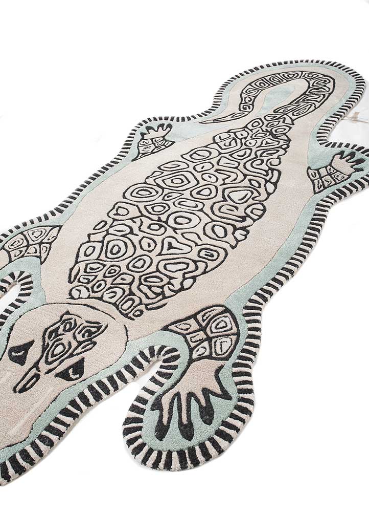 Alfombra para niños forma especial  - 197 x 90 cm - crema
