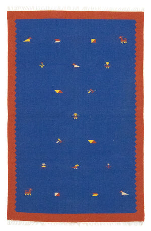 Alfombra Kelim - Tendencia - 180 x 120 cm - azul
