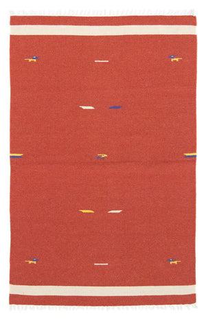 Alfombra Kelim - Tendencia - 180 x 120 cm - rojo