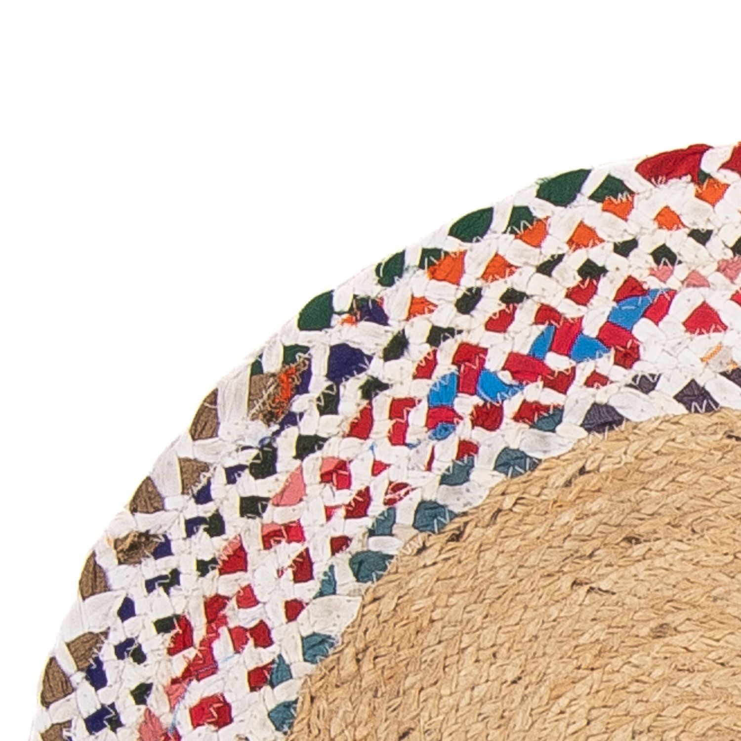 Alfombra de sisal redondo  - 60 x 60 cm - multicolor