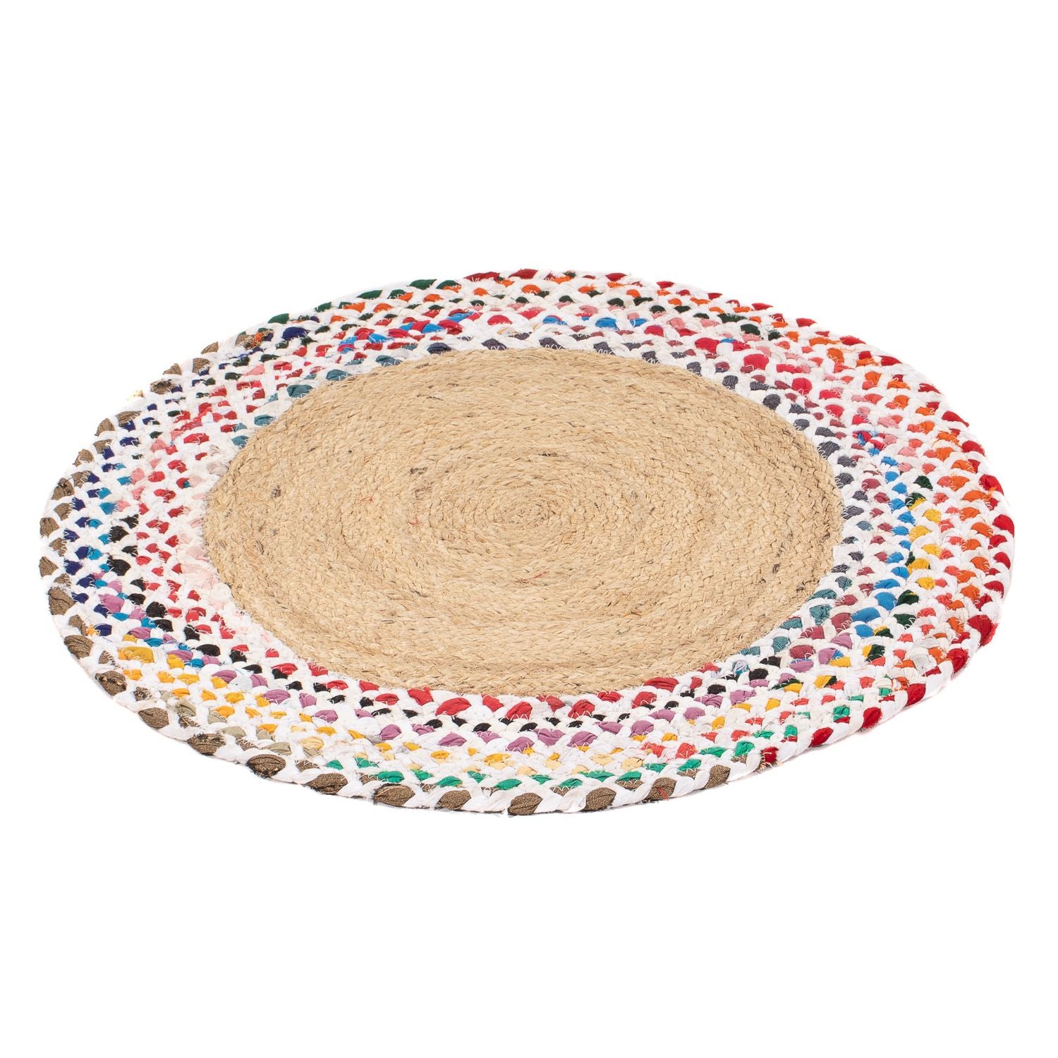 Alfombra de sisal redondo  - 60 x 60 cm - multicolor