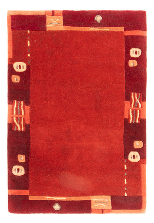 Alfombra de Nepal - 90 x 60 cm - rojo