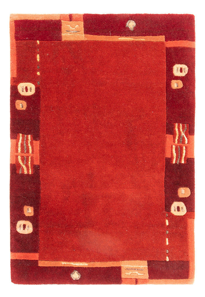 Alfombra de Nepal - 90 x 60 cm - rojo