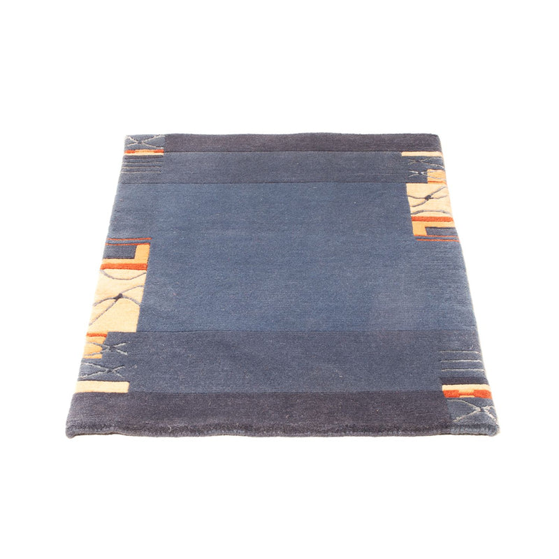 Alfombra de Nepal - 90 x 60 cm - azul oscuro