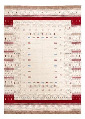 Alfombra Gabbeh - Loribaft Softy - 240 x 170 cm - blanco natural