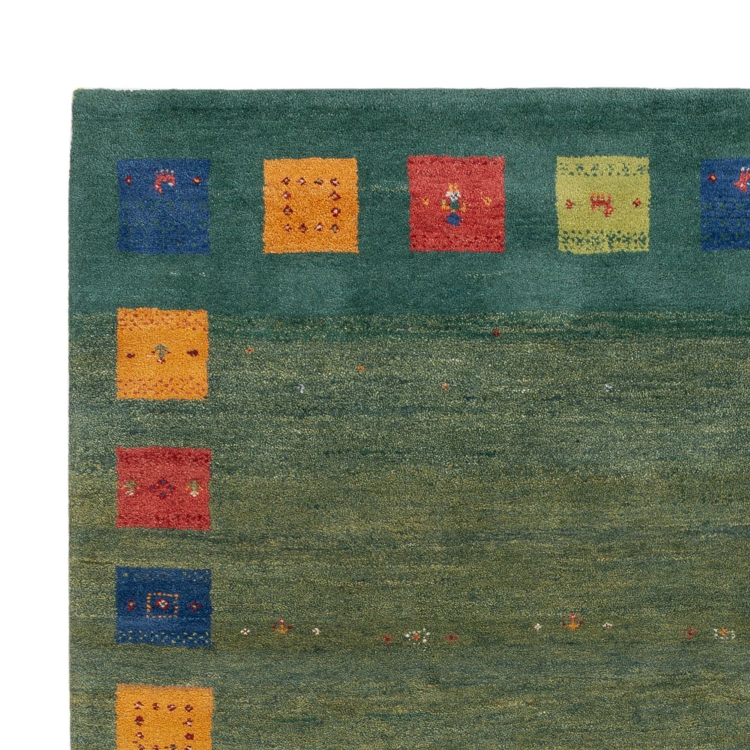 Alfombra Gabbeh - Loribaft Indus - 240 x 170 cm - verde