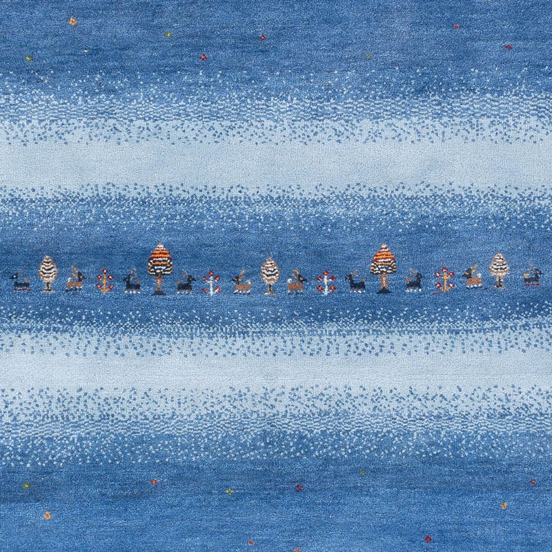Alfombra Gabbeh - Loribaft Indus - 243 x 169 cm - azul