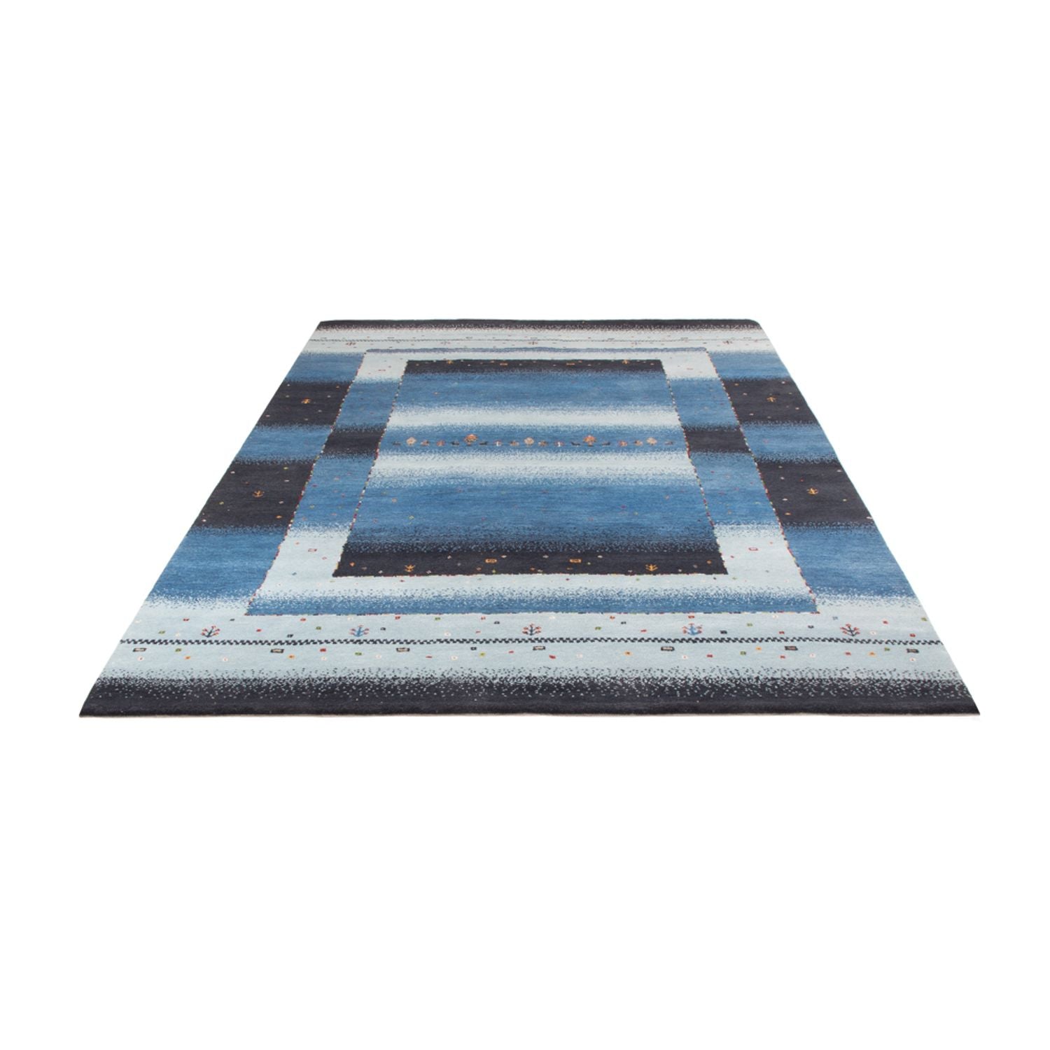 Alfombra Gabbeh - Loribaft Indus - 243 x 169 cm - azul