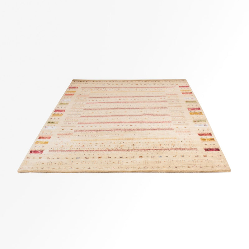 Alfombra Gabbeh - Loribaft Indus - 245 x 174 cm - crema