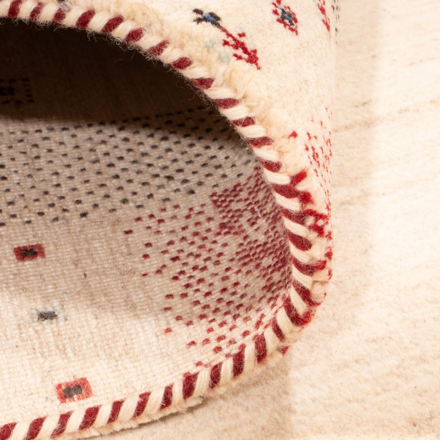 Alfombra Gabbeh - Loribaft Indus - 242 x 168 cm - crema