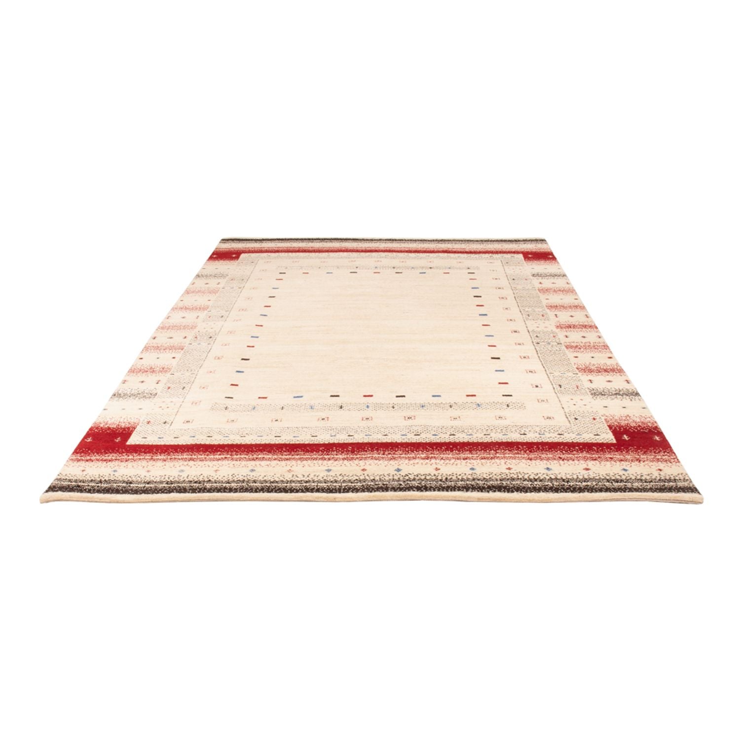 Alfombra Gabbeh - Loribaft Indus - 242 x 168 cm - crema