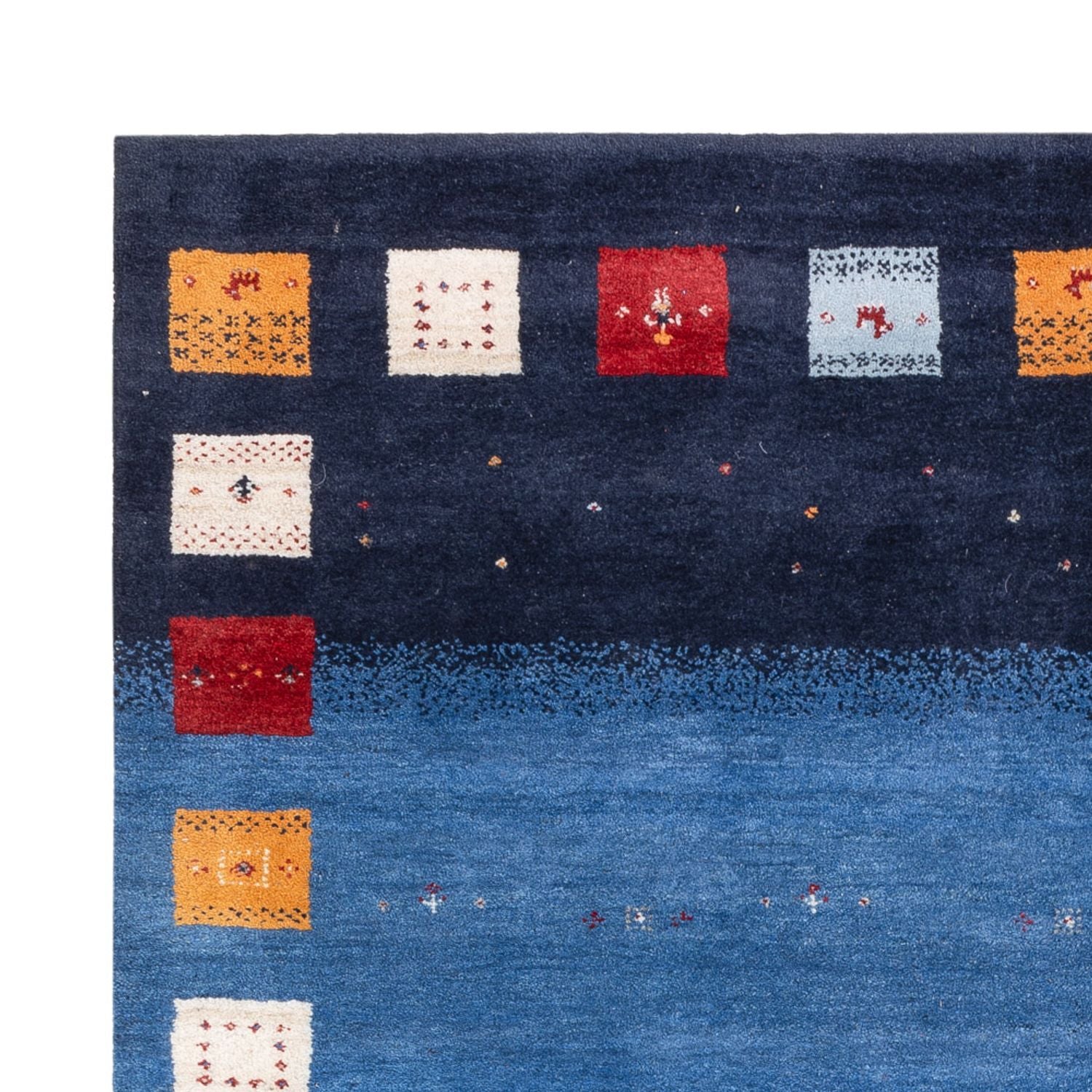 Alfombra Gabbeh - Loribaft Indus - 240 x 169 cm - azul