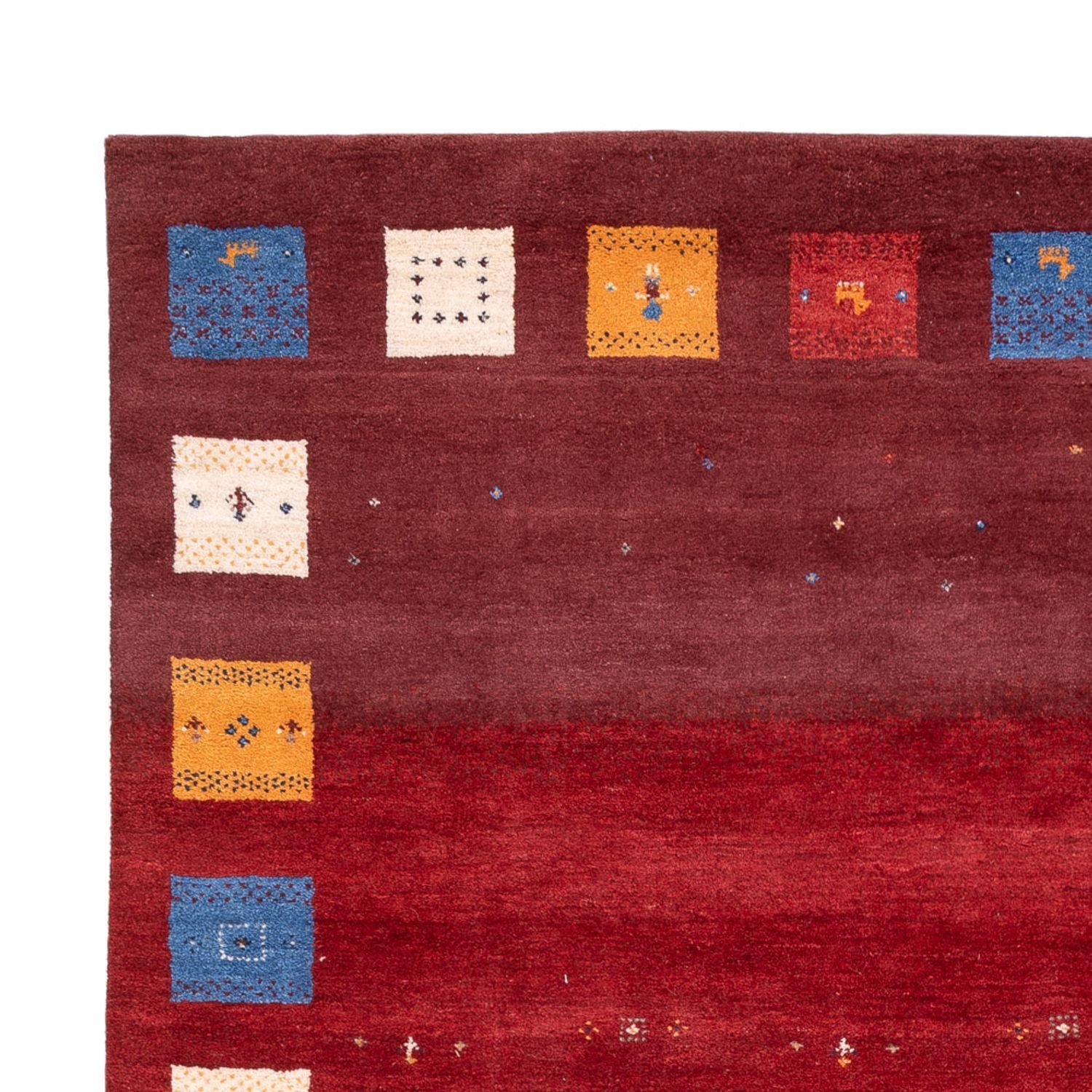 Alfombra Gabbeh - Loribaft Indus - 245 x 170 cm - rojo