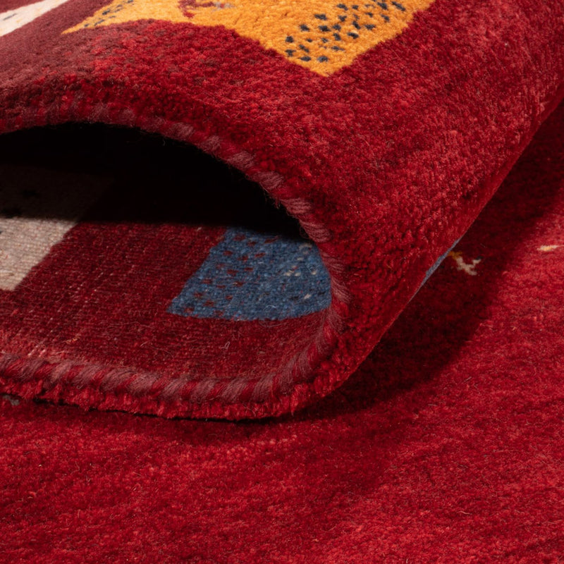 Alfombra Gabbeh - Loribaft Indus - 245 x 170 cm - rojo