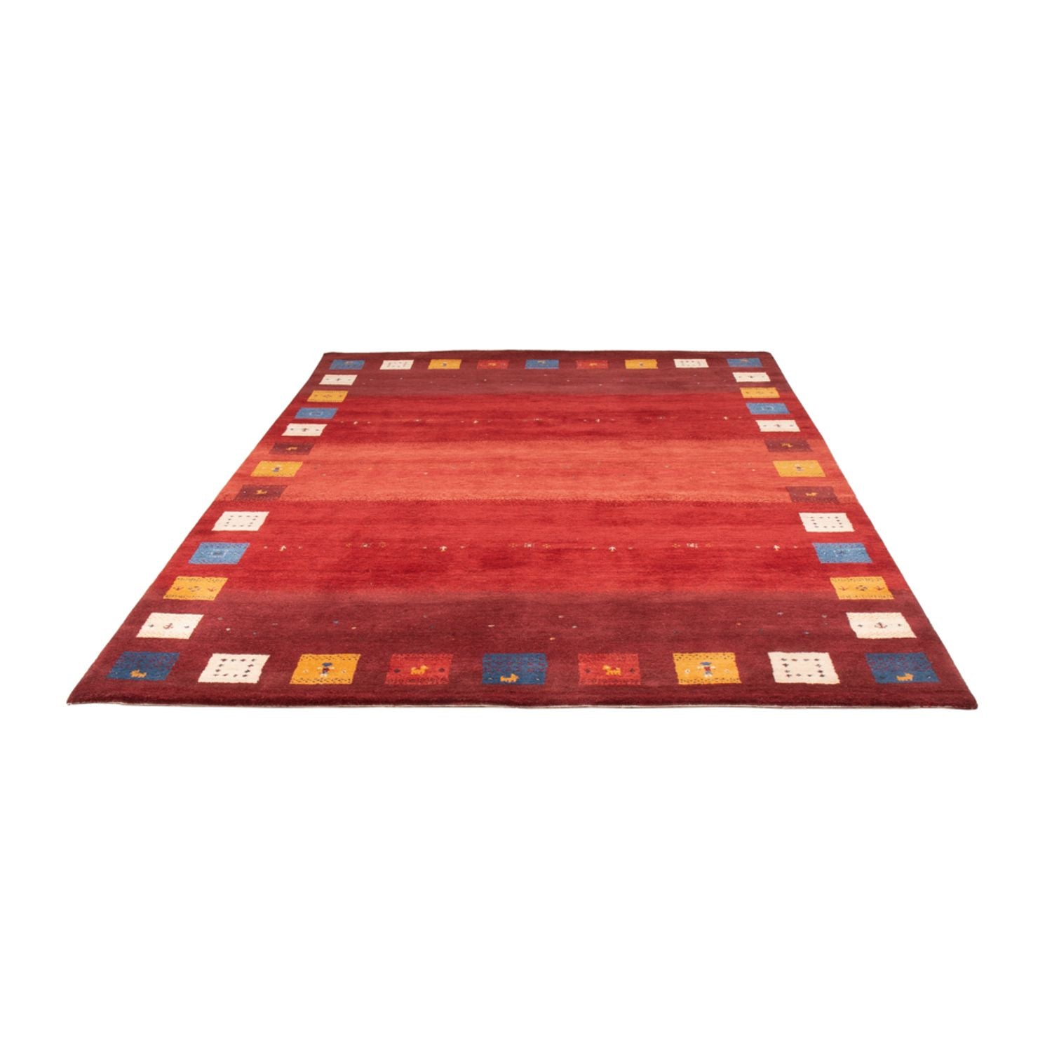 Alfombra Gabbeh - Loribaft Indus - 245 x 170 cm - rojo