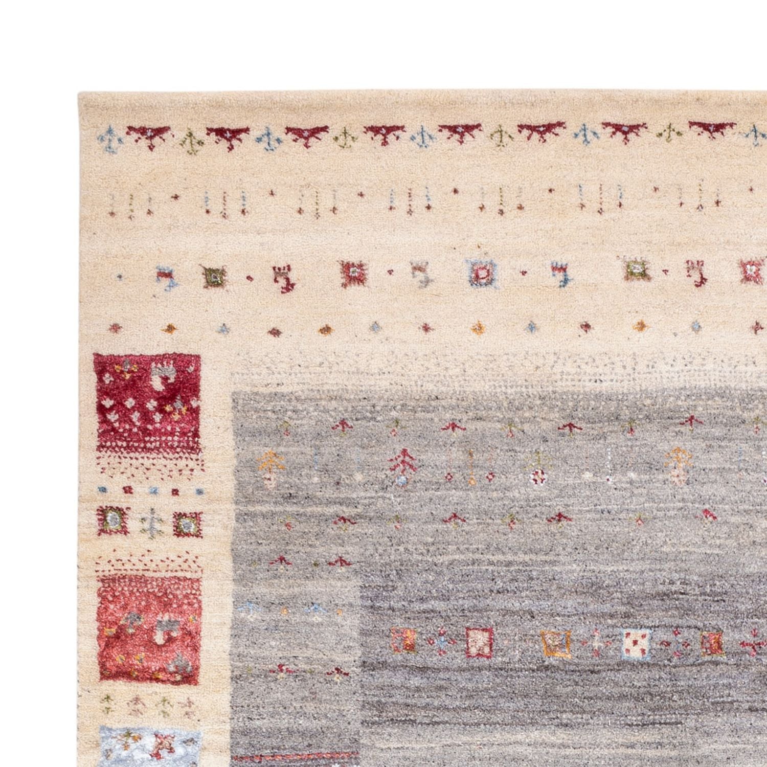 Alfombra Gabbeh - Loribaft Indus - 242 x 167 cm - natural