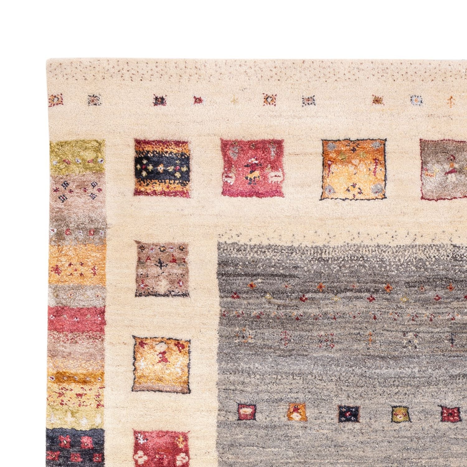 Alfombra Gabbeh - Loribaft Indus - 245 x 166 cm - natural