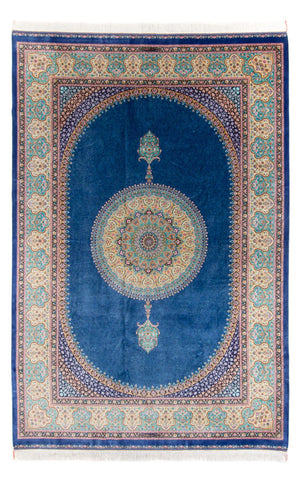 Alfombra persa - Ghom - 300 x 200 cm - azul