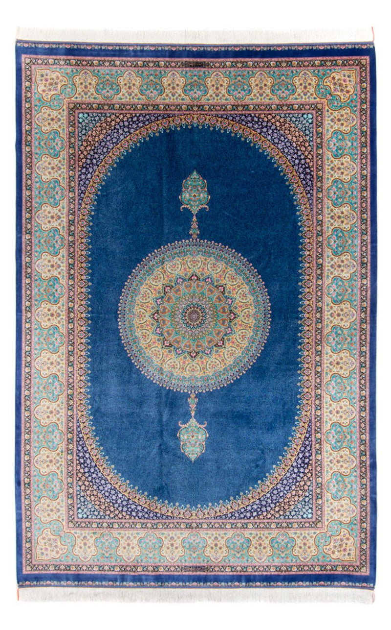 Alfombra persa - Ghom - 300 x 200 cm - azul