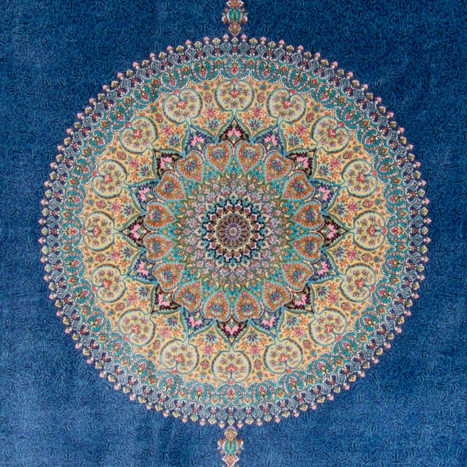 Alfombra persa - Ghom - 300 x 200 cm - azul