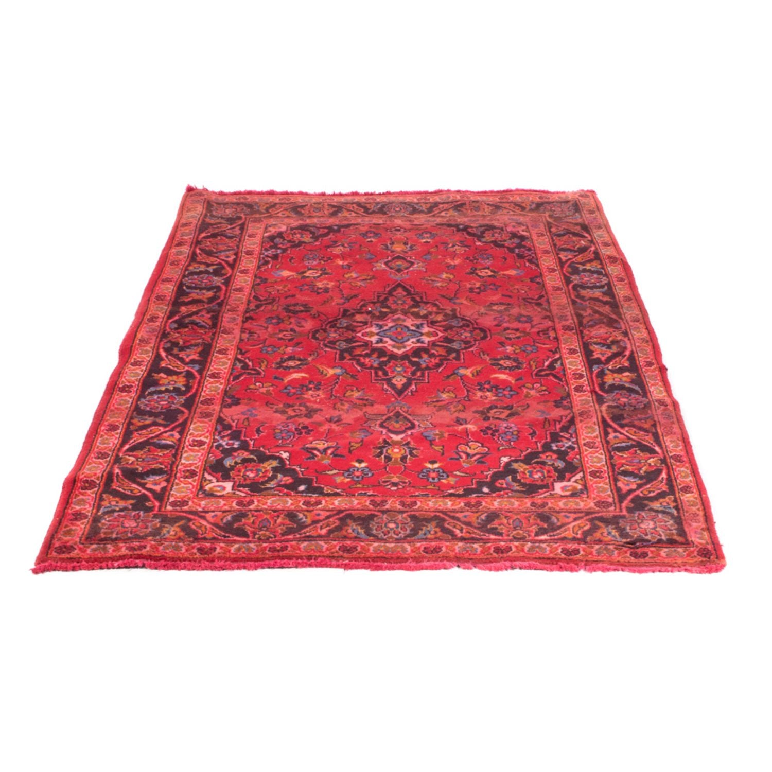 Alfombra persa - Keshan - 155 x 100 cm - rojo
