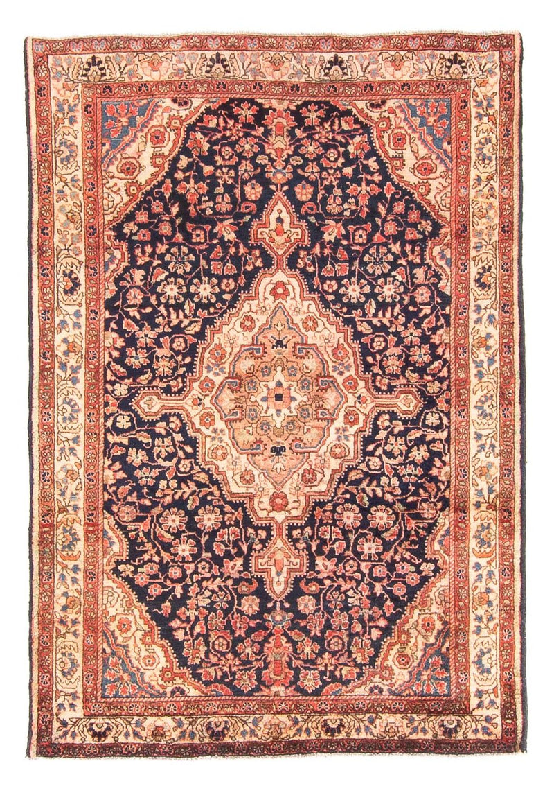 Alfombra persa - Nómada - 146 x 103 cm - azul oscuro