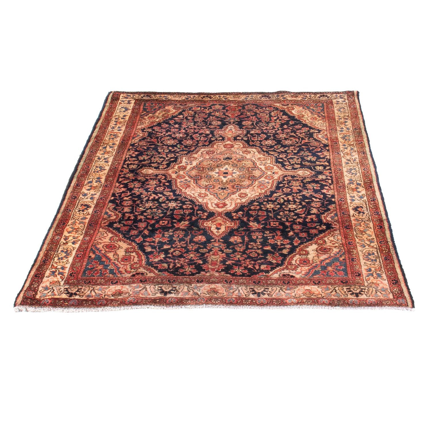 Alfombra persa - Nómada - 146 x 103 cm - azul oscuro