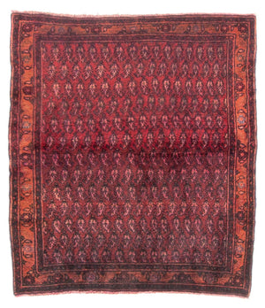 Alfombra persa - Nómada - 150 x 140 cm - rojo