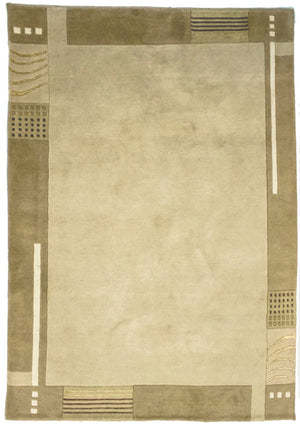 Alfombra de Nepal - 194 x 143 cm - beige