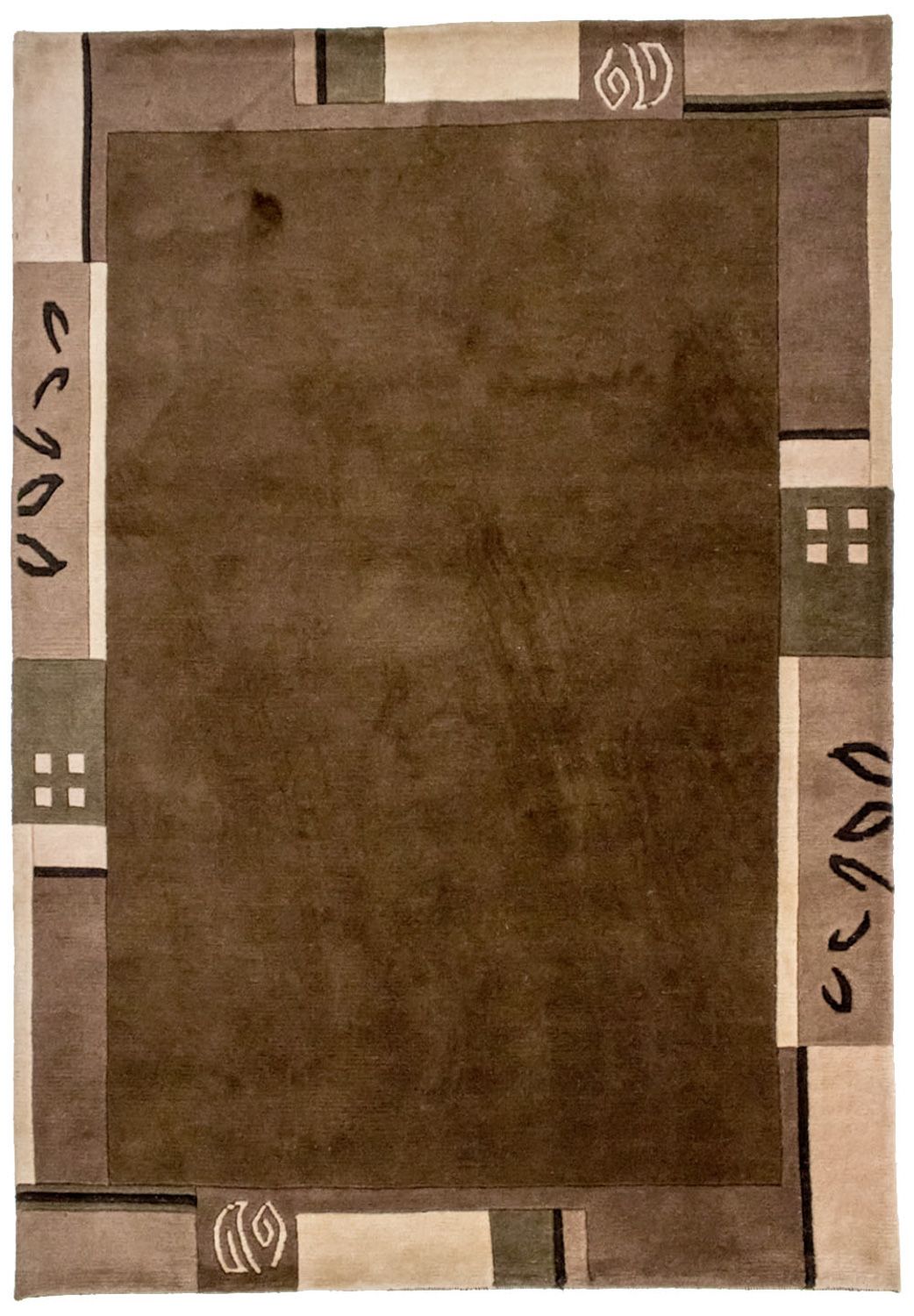 Alfombra de Nepal - 199 x 144 cm - marrón