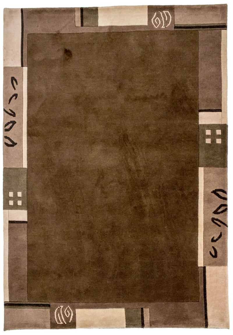 Alfombra de Nepal - 199 x 144 cm - marrón