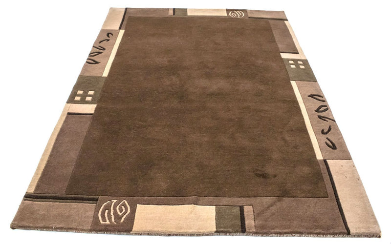 Alfombra de Nepal - 199 x 144 cm - marrón