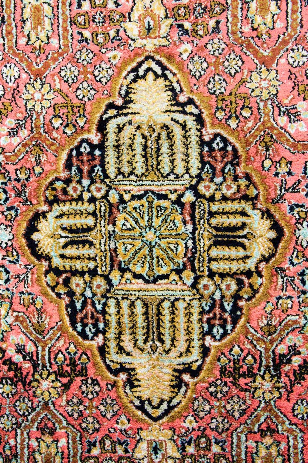 Alfombra de seda - Kayseri - 169 x 105 cm - rosa